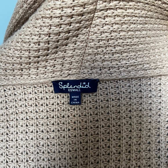 Splendid Super Soft Open Cardigan- waffle knit. Size XS - Picture 6 of 9